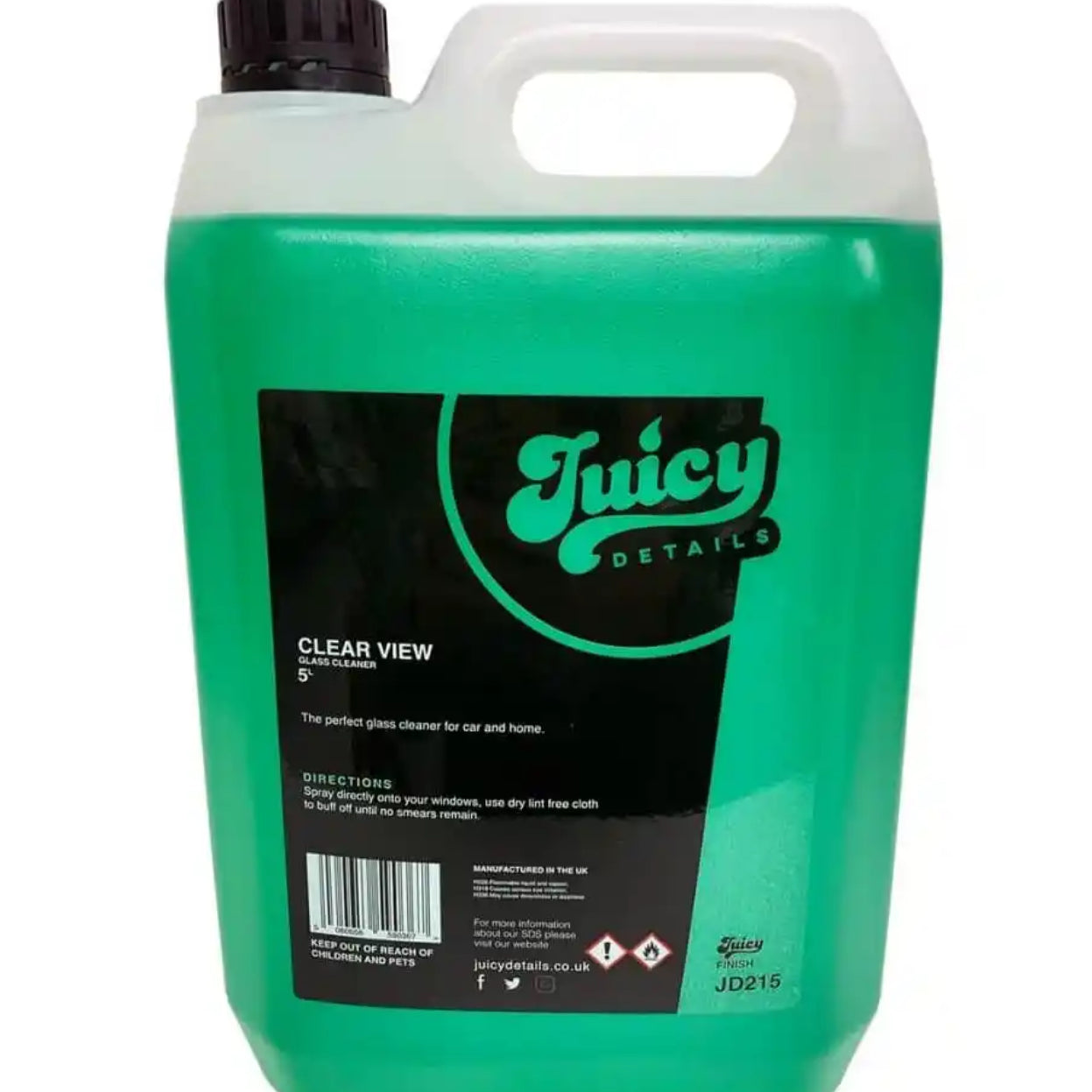 Clear View streak-free glass cleaner applied to windscreen