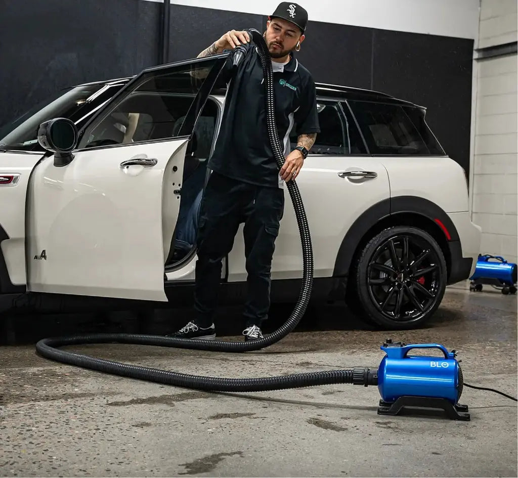 BLO AIR-RS Car Dryer in use